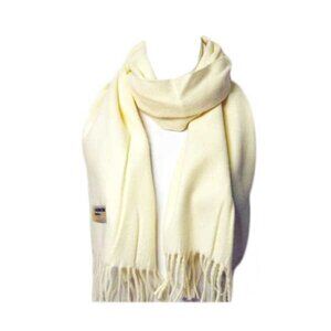Tigerstars Luxurious Cream 100% Cashmere Scarf